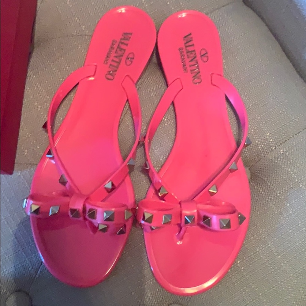 Valentino rockstud jelly thong